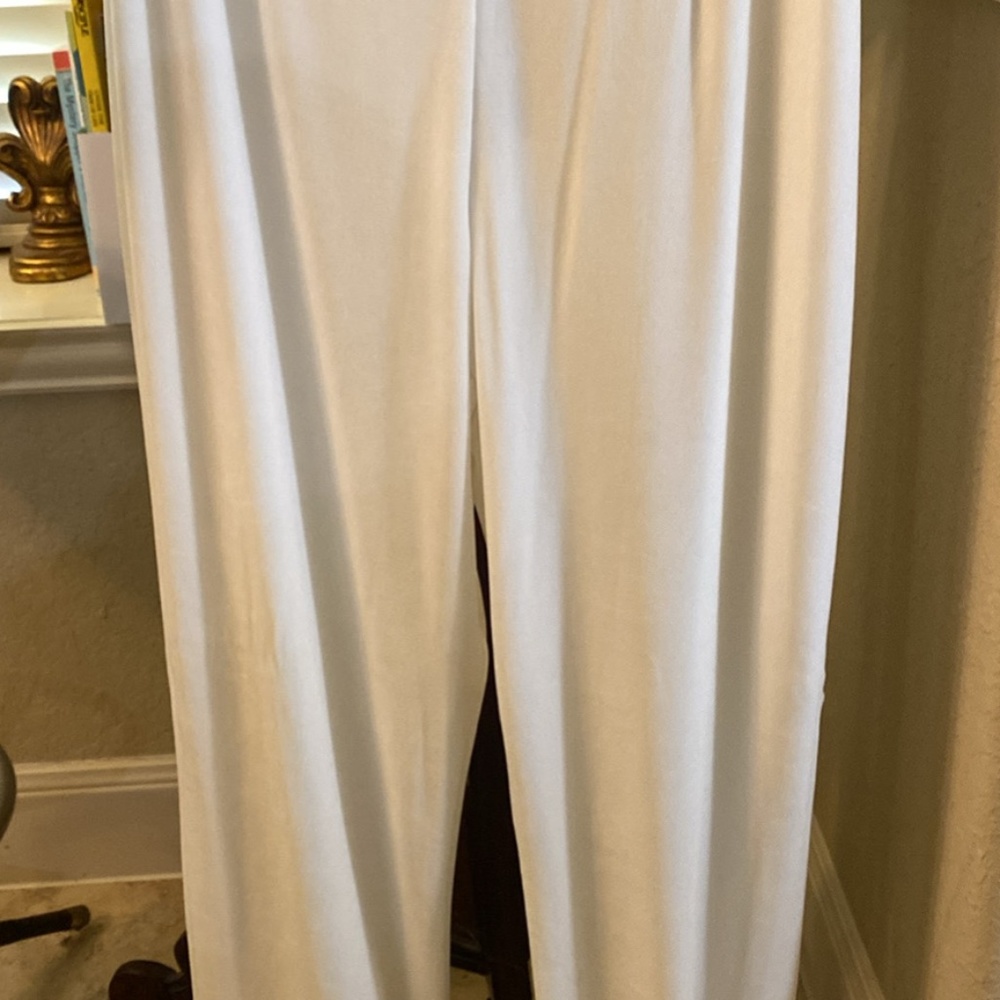 Chicos - Travelers- Off White, Wide Leg Stretchy Pants - Size Chicos